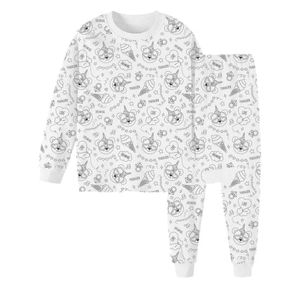 Kids Bamboo Colorable Pajamas | Pandacorn Theme | 2-Piece Set