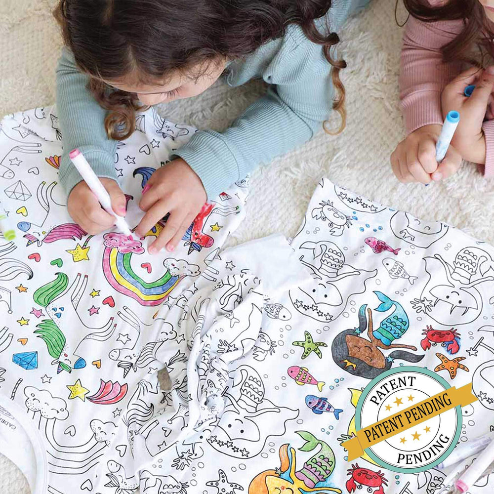 Kids Bamboo Colorable Pajamas | Pandacorn Theme | 2-Piece Set
